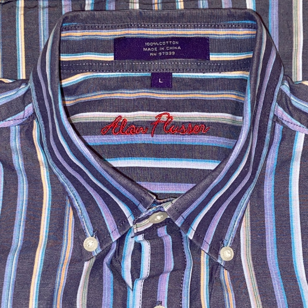 Alan Flusser Men's Multicolor Striped Shirt